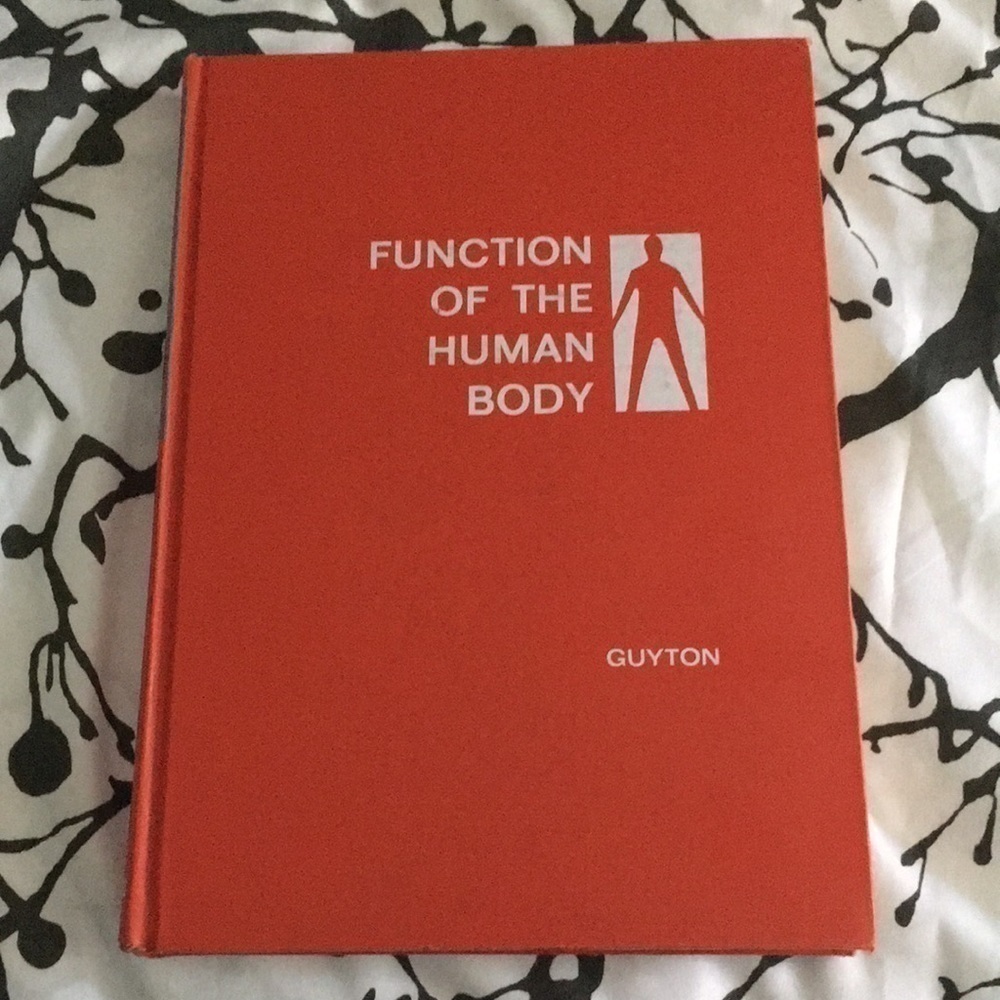 Vintage 1969 Function of the Human Body Textbook Hardcover Guyton 3rd Ed
